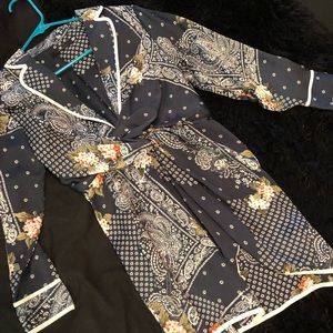 Floral Petite silk wrap dress from missguided